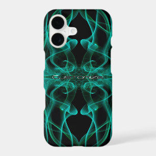 Custom Name Green Smoke Symmetrical Black