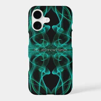 Custom Name Green Smoke Symmetrical Black