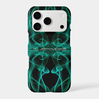 Custom Name Green Smoke Symmetrical Black