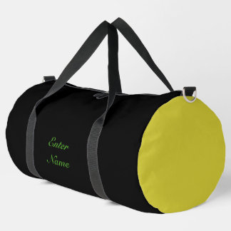 Custom Name Green Yellow Gym Bag JK 2025