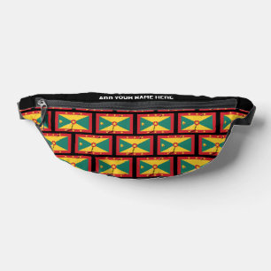 Custom Name GRENADIAN FLAG OF GRENADA Fanny Pack