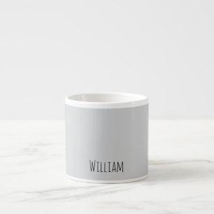 Custom Name Grey Espresso Mug