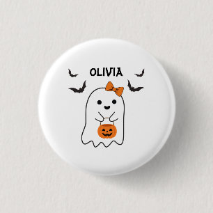 Custom Name Halloween Boo Shopping 3 Cm Round Badge