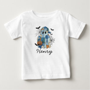 Custom Name Halloween Ghost Boy Toddler & Baby T-Shirt