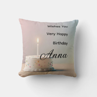Custom name Happy Birthday Cushion