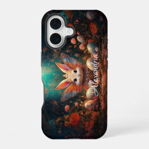 Custom Name Happy Easter Bunny with Easter eggs iPhone 16 Case