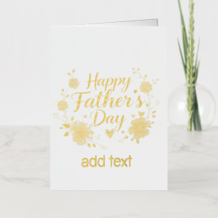 Custom Name Happy Father's Day Card with Heartfelt