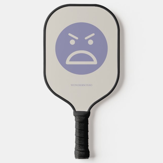 Custom Name Happy Sad Emotions Pickleball Paddle (Front)