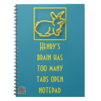 Custom Name Has Too Many Tabs Open Spiral Notebook