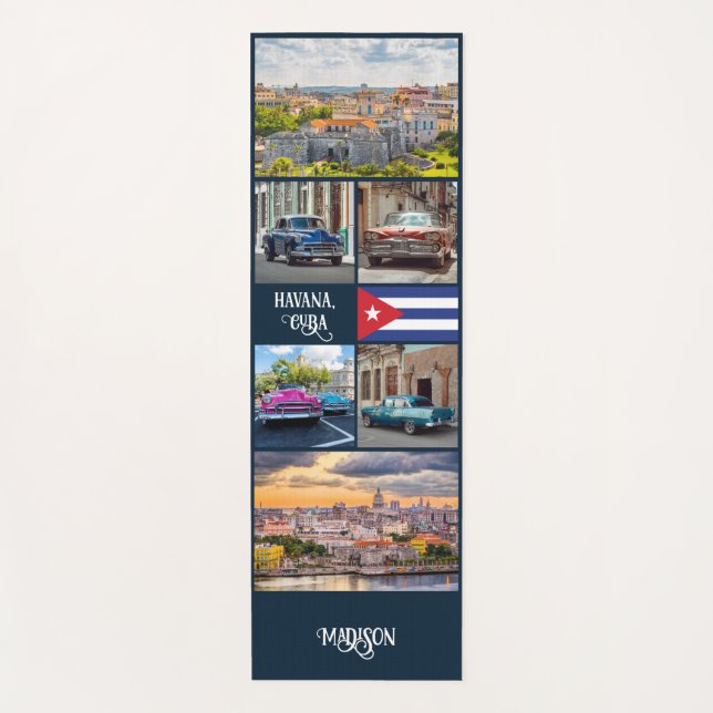 Custom Name Havana CUBA Yoga Mat (Front)