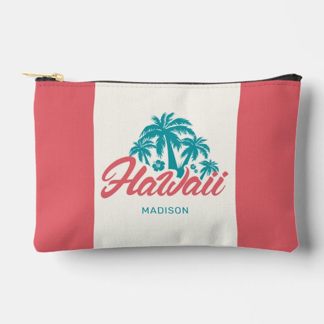 Custom Name Hawaii Accessory Pouch (Front)