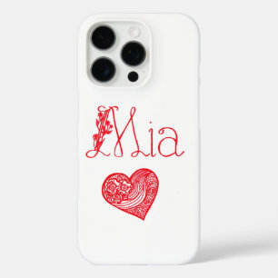 Custom Name & Heart – Personalised iPhone 16 Pro C Case