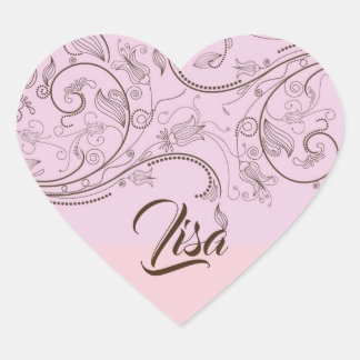 Custom Name Heart Sticker