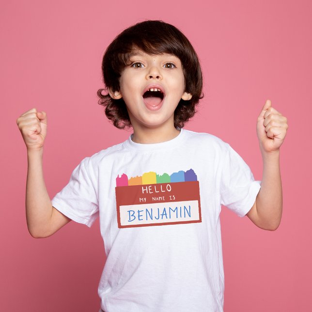 Custom Name Hello My Name First Day of School T-Shirt (Custom Name Hello My Name First Day of School T-Shirt)