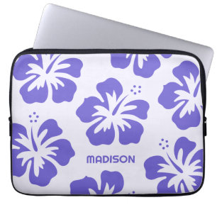 Custom Name Hibiscus Laptop Sleeve