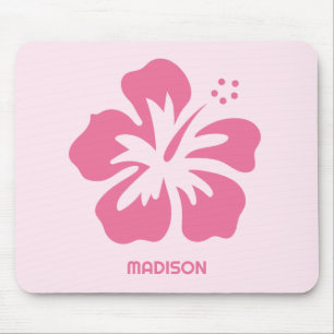 Custom Name Hibiscus Mouse Mat