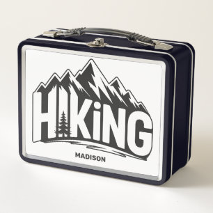 Custom Name Hiking Metal Lunch Box