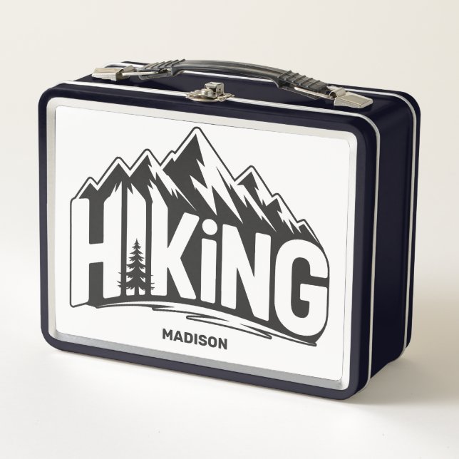 Custom Name Hiking Metal Lunch Box (Front)