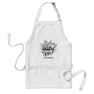 Custom Name Holiday Baking Crew Christmas Standard Apron