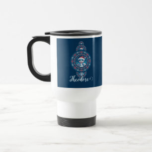 Custom Name Holiday Kawaii Bear Ornamental Mandala Travel Mug