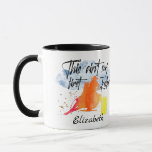 Custom Name Horse cowgirl Colourful  Mug