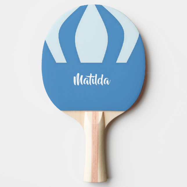 Custom name hot air balloon ping pong paddle (Front)