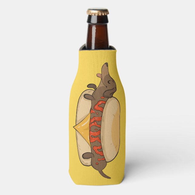 Custom Name Hot Dog Bottle Cooler (Bottle Front)