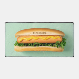 Custom Name Hot Dog Desk Mat