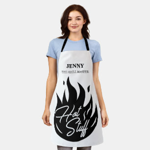 Custom name Hot stuff joke gift Apron