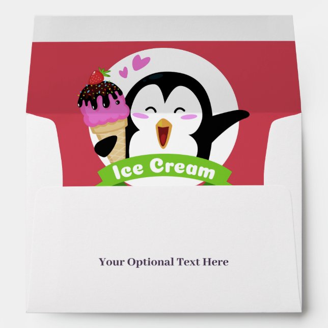 Custom Name Ice Cream Envelope (Back (Bottom))