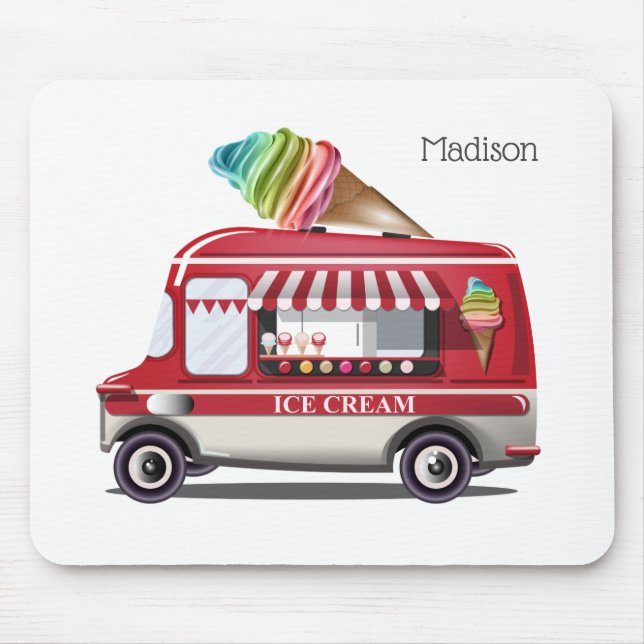 Custom name Ice Cream Truck mousepad (Front)