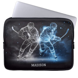 Custom Name Ice Hockey Laptop Sleeve