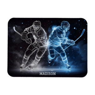 Custom Name Ice Hockey Magnet