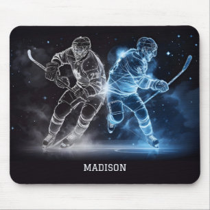 Custom Name Ice Hockey Mouse Mat