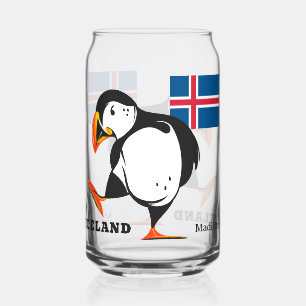 Custom Name Iceland Can Glass