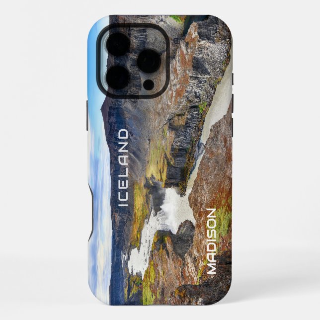 Custom Name Iceland iPhone Case (Back)