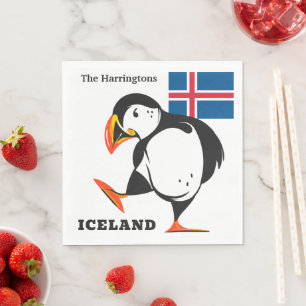 Custom Name Iceland Napkin