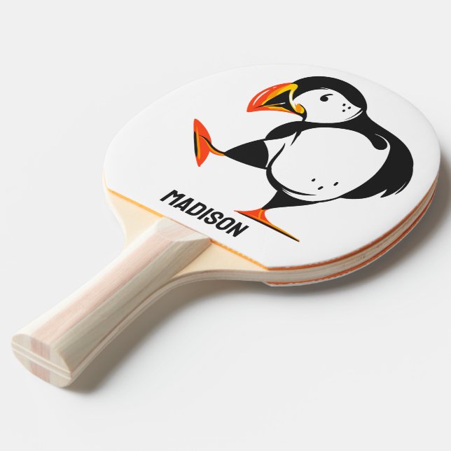 Custom Name Iceland Ping Pong Paddle (Front Angle)