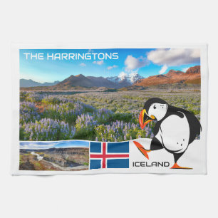 Custom Name Iceland Tea Towel