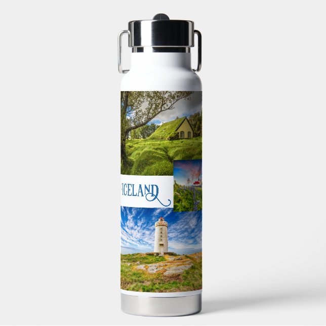 Custom Name Iceland Water Bottle (Front)
