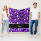 Custom name indigo purple glitter boston terrier