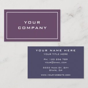 Custom Name Info Business Card - Choose Colours