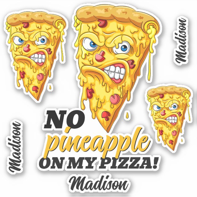 Custom Name & Ingredient Angry Pizza (Front)