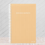 Custom Name Initial Beige Texture 2024 Weekly  Planner<br><div class="desc">Stay organised in style with our Clean and Simple Light Orange Texture 2024 Weekly Planner. This planner offers functionality with a touch of sophistication,  providing a vibrant yet organised approach to your week</div>