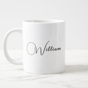 Custom Name & Initial Gift Novelty Large Jumbo Coffee Mug