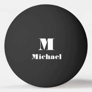 Custom Name Initial Solid Colour Ping Pong Ball