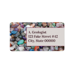 Custom Name & Initials Geology Rocks! stones gems  Label