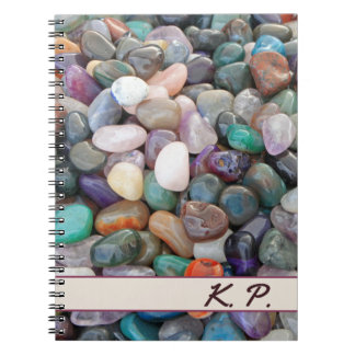 Custom Name & Initials Geology Rocks! stones gems Notebook