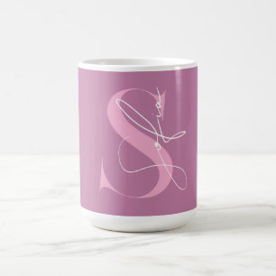 Custom name initials Girl Coffee Mug