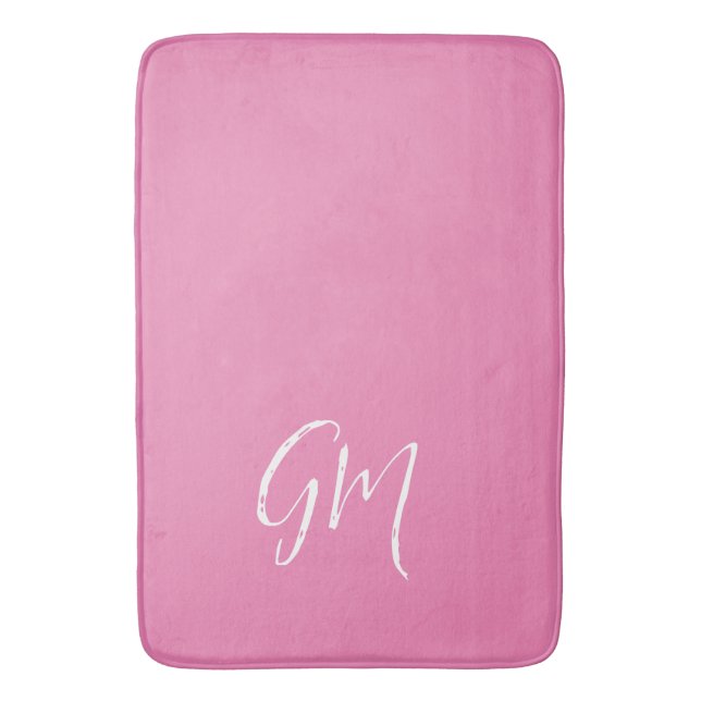 Custom name Initials personalised two letters Bath Mat (Front Vertical)